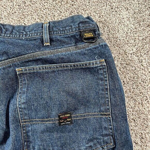 Vintage Polo Ralph Lauren Jeans Mens 38x34 Denim 90s Streetwear Baggy Skater Y2K - Picture 15 of 16